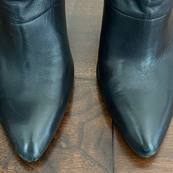 French Connection Black Leather Stiletto Booties - 7 - Picture 9 of 10